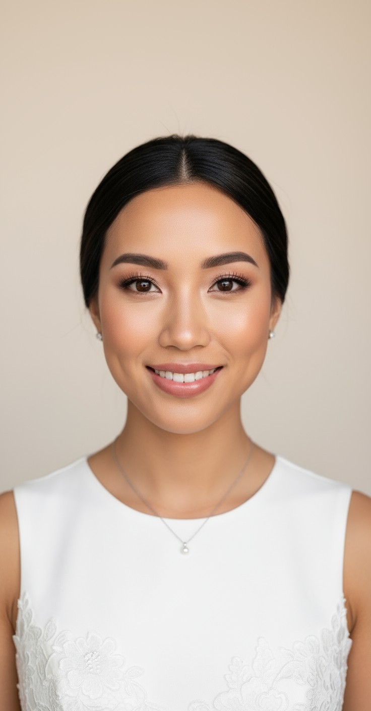 After Low Bun Updo For Wedding